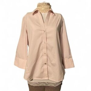 Foxcroft Soft Pink Button-Down Blouse